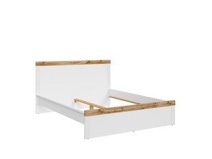 BRW Holten sänky 160x200 cm, valkoinen/ruskea hinta ja tiedot | Sängyt | hobbyhall.fi