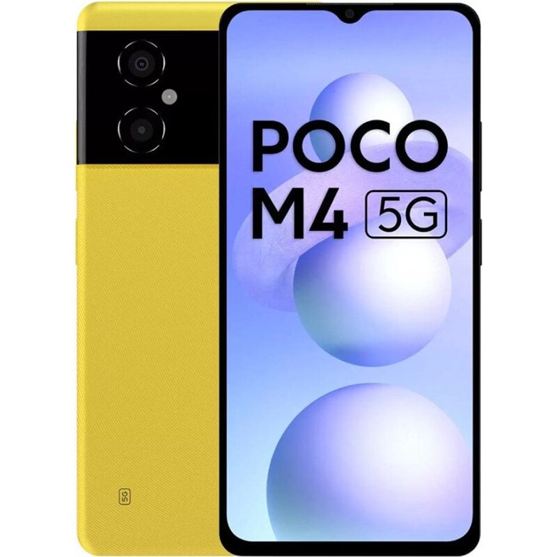 Poco M4 5G 6/128GB Yellow MZB0BF7EU hinta ja tiedot | Matkapuhelimet | hobbyhall.fi