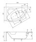 Kylpyamme Besco Ada etuseinällä vasen, 160x100 hinta ja tiedot | Kylpyammeet | hobbyhall.fi