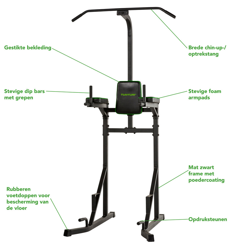Tunturi PT20 -voimatorni, musta / vihreä hinta ja tiedot | Treenipenkit | hobbyhall.fi