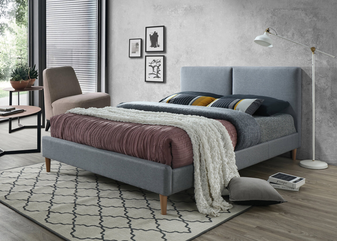 Acoma-sänky, 160 x 200 cm, harmaa hinta ja tiedot | Sängyt | hobbyhall.fi