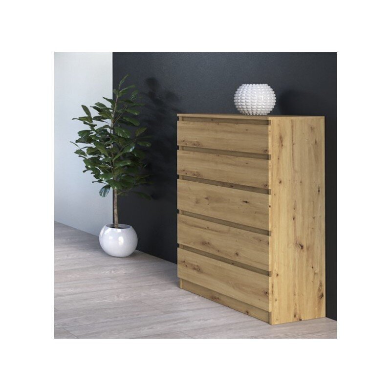 Malwa M5 -laatikosto, 112 x 70 x 40 cm, ruskea ( artisan oak ) hinta ja tiedot | Lipastot | hobbyhall.fi