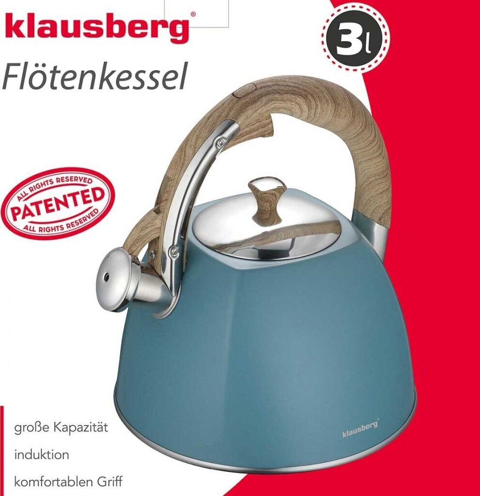 Klausberg Vedenkeitin, 3 L hinta ja tiedot | Kahvipannut ja teekannut | hobbyhall.fi