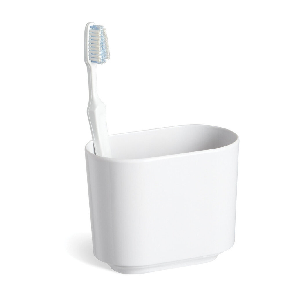 Muovinen hammasharjakuppi Umbra Step, valkoinen, 8 x 13 x 10 cm hinta ja tiedot | Kylpyhuoneen sisustus | hobbyhall.fi
