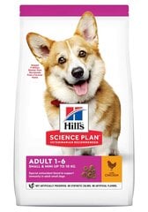 Koiran täysravinto Hill's Science Plan Adult Small & Mini -kana, 1,5 kg hinta ja tiedot | Koiran kuivaruoka | hobbyhall.fi
