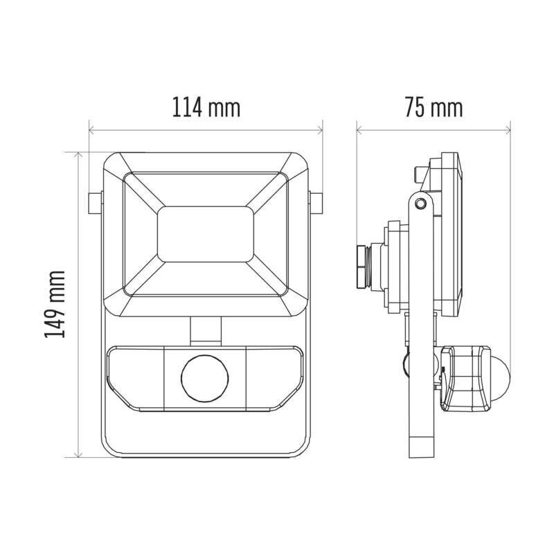 LED-valonheitin liiketunnistimella ILIO 10W PIR hinta ja tiedot | Puutarha- ja ulkovalot | hobbyhall.fi