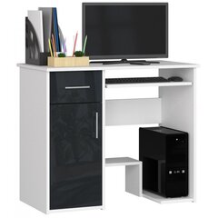 Työpöytä NORE Jay, valkoinen/tummanharmaa hinta ja tiedot | Tietokonepöydät ja työpöydät | hobbyhall.fi
