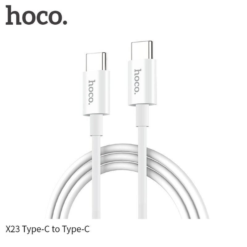 Hoco X23 Type-C, 1,0m USB-latauskaapeli, valkoinen hinta ja tiedot | Puhelinkaapelit | hobbyhall.fi