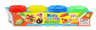 Muotoilumassa Kid's Dough, 4 x 140g hinta ja tiedot | Taide- ja askartelutarvikkeet | hobbyhall.fi