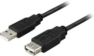 Deltaco USB2-12S USB-kaapeli A, 2m hinta ja tiedot | Puhelinkaapelit | hobbyhall.fi