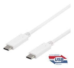 Deltaco USBC-1407, USB-C kaapeli, 1m hinta ja tiedot | Kaapelit ja adapterit | hobbyhall.fi