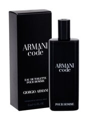 Giorgio Armani Armani Code EDT mihelle 15 ml hinta ja tiedot | Miesten hajuvedet | hobbyhall.fi