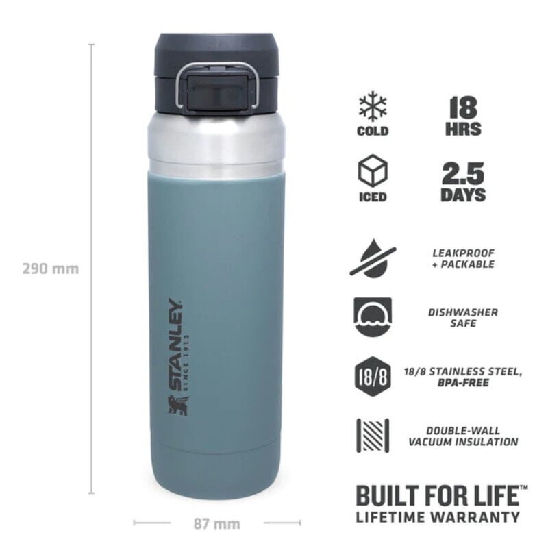 Vesipullo The Quick Flip Water Bottle Go 1,06L vaaleansininen hinta ja tiedot | Keittiövälineet | hobbyhall.fi