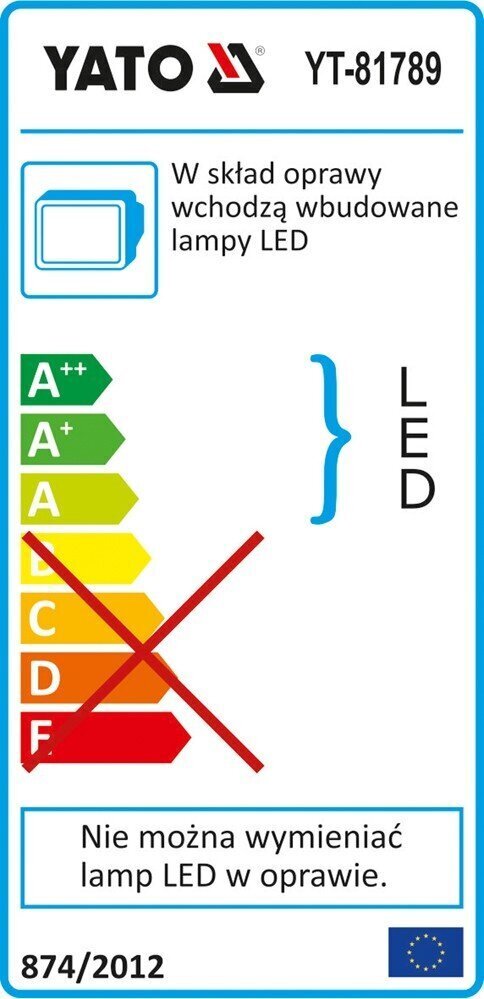 Projektori LED 20 W x 2 + teleskooppijalusta Yato (YT-81789) hinta ja tiedot | Taskulamput ja valonheittimet | hobbyhall.fi