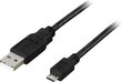 Deltaco USB-301S, USB A, USB Micro B, 1m hinta ja tiedot | Puhelinkaapelit | hobbyhall.fi