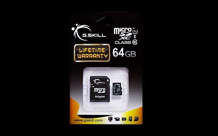 Atminties kortelė G.Skill microSDXC 64 GB, klasė 10 UHS-I + Adapteris hinta ja tiedot | Puhelimen muistikortit | hobbyhall.fi