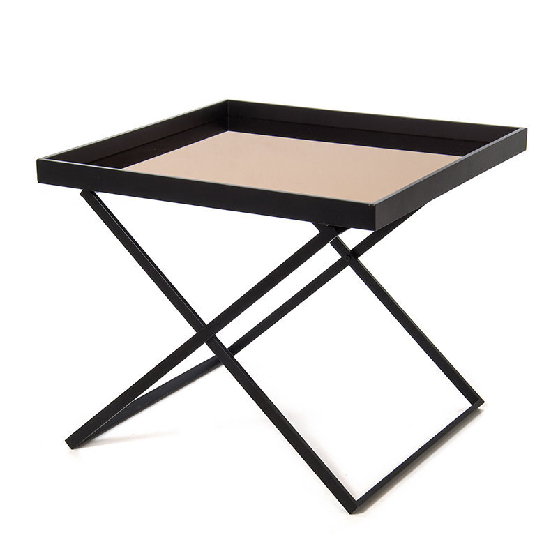 Pöytä 60x60x51 cm, musta hinta ja tiedot | Sohvapöydät | hobbyhall.fi