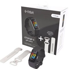 Fitbit Charge 5 -lahjapakkaus, musta/valkoinen - Activity Tracker -lahjapakkaus hinta ja tiedot | Aktiivisuusrannekkeet | hobbyhall.fi