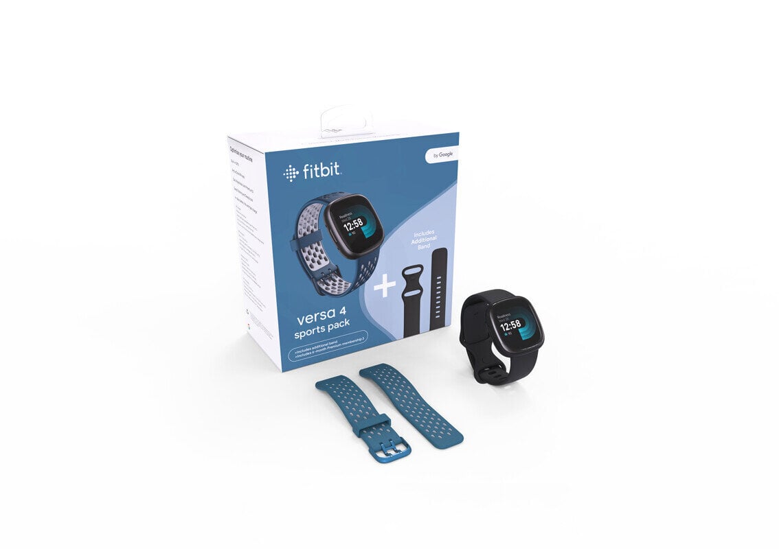 Fitbit Versa 4 NFC Bundle FB523BKBK-EUBNDL hinta ja tiedot | Älykellot | hobbyhall.fi