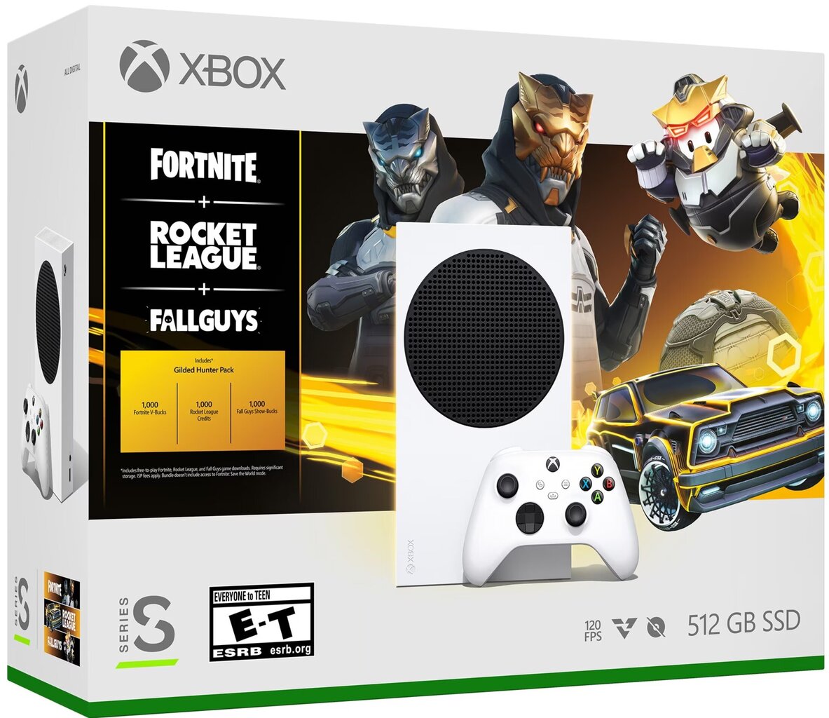 Microsoft Xbox Series S - Kultainen Hunter Bundle hinta ja tiedot | Pelikonsolit | hobbyhall.fi