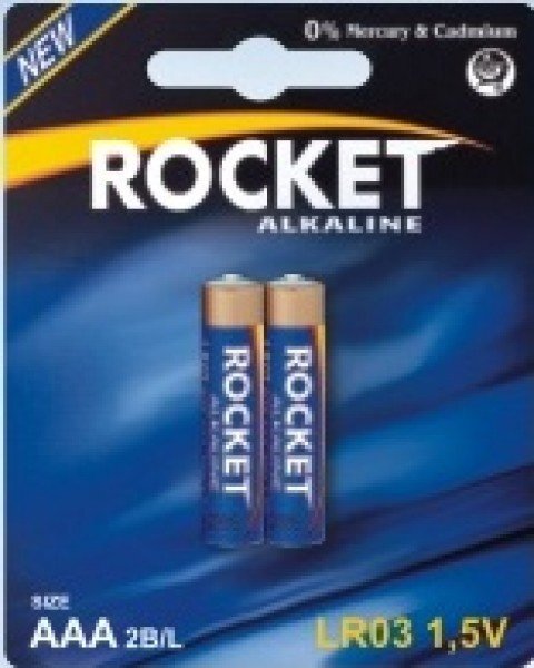 Rocket Alkaline AAA paristot, 2 kappaletta hinta ja tiedot | Paristot | hobbyhall.fi