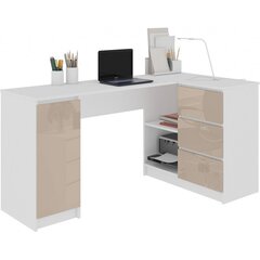 Työpöytä NORE B20, oikea, valkoinen/ruskea hinta ja tiedot | Tietokonepöydät ja työpöydät | hobbyhall.fi