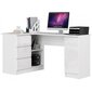 Työpöytä NORE B20, vasen, valkoinen kiiltävä hinta ja tiedot | Tietokonepöydät ja työpöydät | hobbyhall.fi