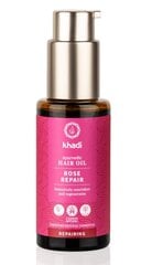 Elvyttävä hiusöljy Rose Repair Khadi Naturprodukte, 50 ml hinta ja tiedot | Naamiot, öljyt ja seerumit | hobbyhall.fi