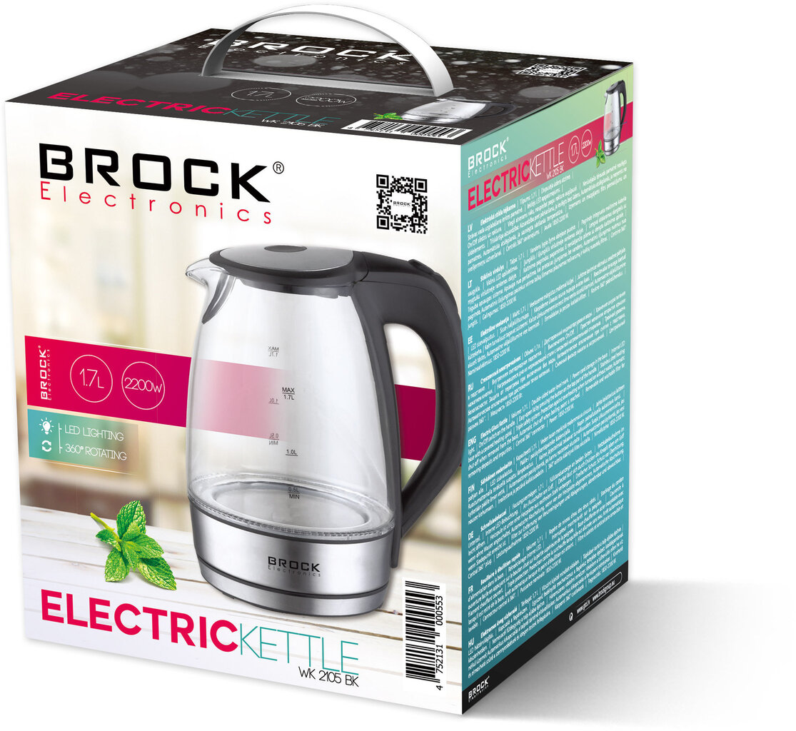 Vedenkeitin Brock Electronics WK 2105 BK hinta ja tiedot | Vedenkeittimet | hobbyhall.fi
