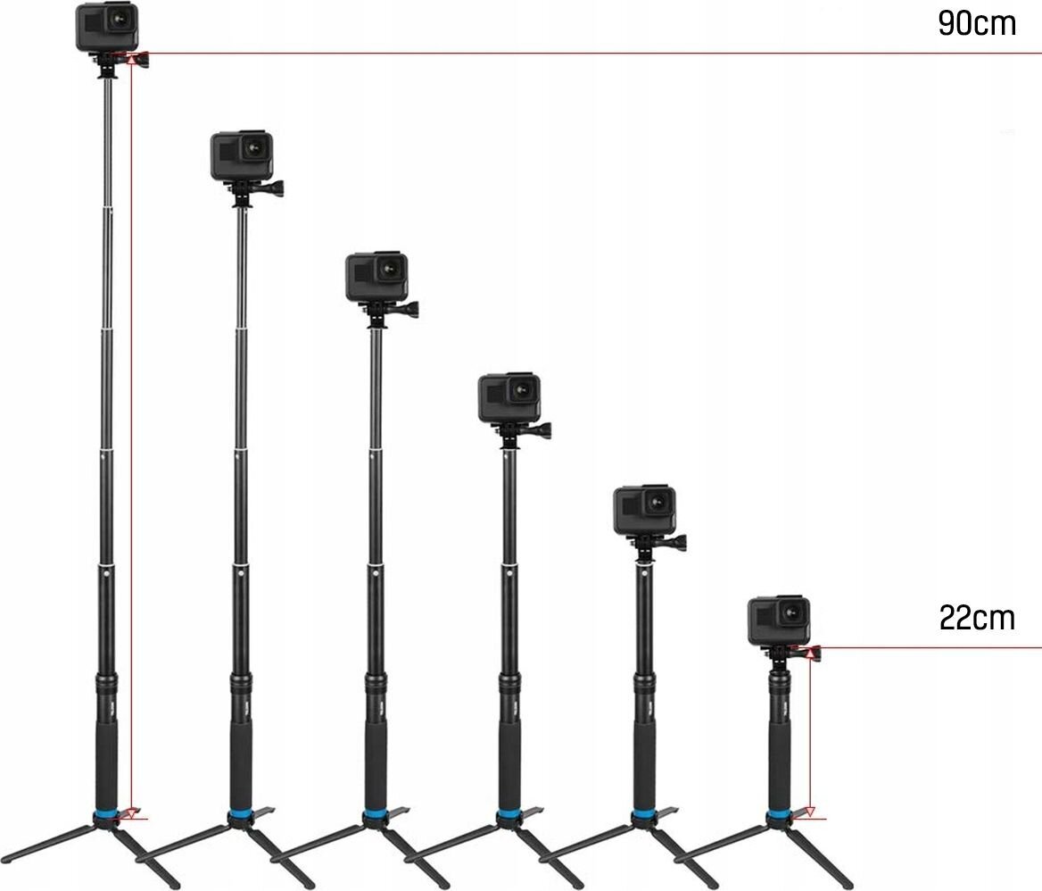 Selfie-tikku Telesin 3 m hinta ja tiedot | Selfie-tikut ja -telineet | hobbyhall.fi