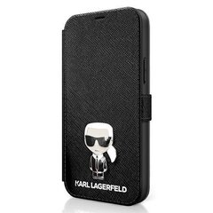 Karl Lagerfeld KLFLBKP12MIKMSBK, yhteensopiva iPhone 12/12 Prolle 6.1, musta hinta ja tiedot | Puhelimen kuoret ja kotelot | hobbyhall.fi