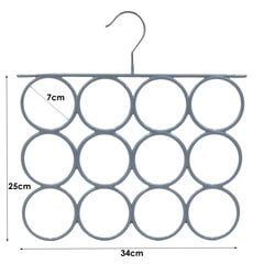 Huivihenkari, metallista, PVC-pinnoitte, harmaa hinta ja tiedot | Vaateripustimet ja pukupussit | hobbyhall.fi