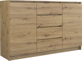 2D4S 140 -senkki, 97 x 140 x 40 cm, ruskea, artisan oak hinta ja tiedot | Lipastot | hobbyhall.fi
