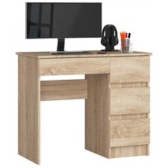 Nore A7 -kirjoituspöytä, oikeanpuoleinen, 90 x 77 x 50 cm, sonoma tammi hinta ja tiedot | Tietokonepöydät ja työpöydät | hobbyhall.fi