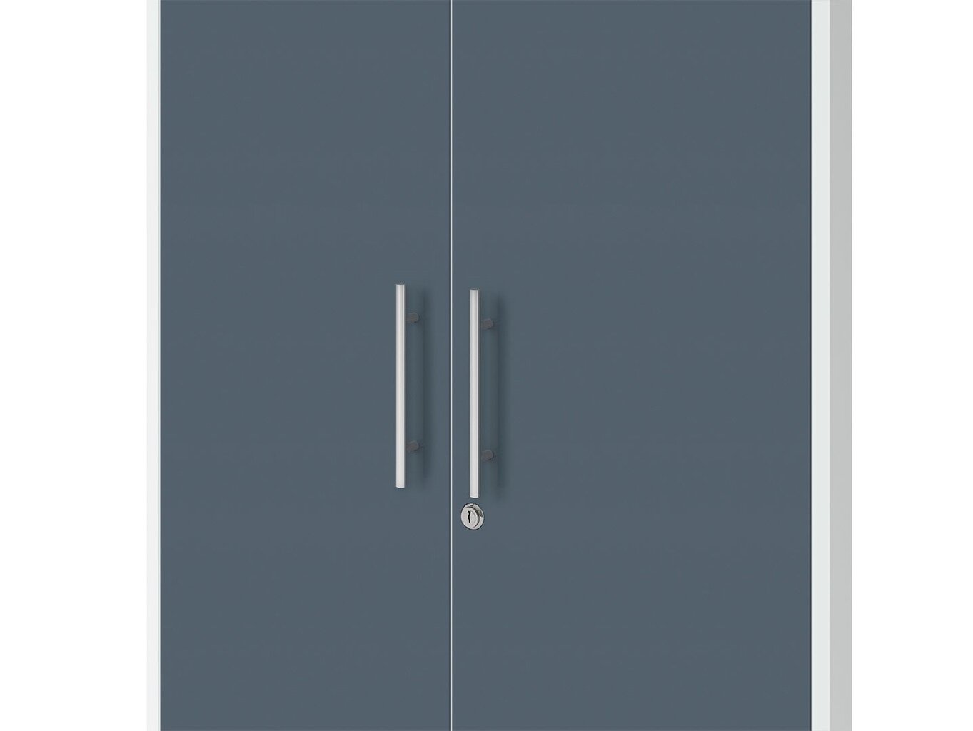 BRW Office Lux -vaatekaappi, 79,1 x 43 x 221 cm, harmaa / valkoinen hinta ja tiedot | Kaapit | hobbyhall.fi