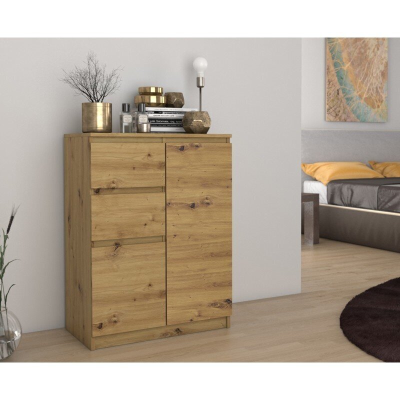 2D2S 70 -lipasto, 97 x 70 x 40 cm, ruskea ( artisan oak ) hinta ja tiedot | Lipastot | hobbyhall.fi