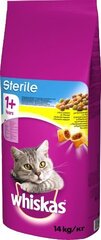 Whiskas kuivaruoka steriloiduille kissoille kana, 14 kg. hinta ja tiedot | Whiskas Lemmikit | hobbyhall.fi