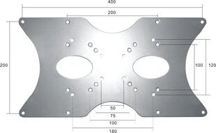 NEWSTAR VESA CONVERSION PLATE VESA75/100 hinta ja tiedot | TV-seinätelineet | hobbyhall.fi