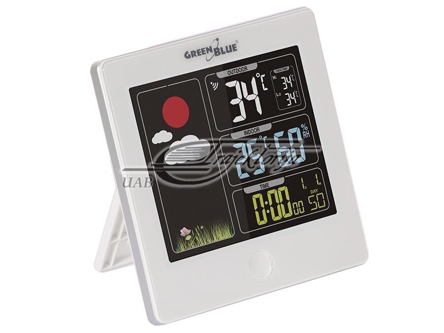 Lämpömittari / Sääasema Station GreenBlue DCF Weather Station (GB521W) hinta ja tiedot | Sääasemat, lämpö- ja kosteusmittarit | hobbyhall.fi