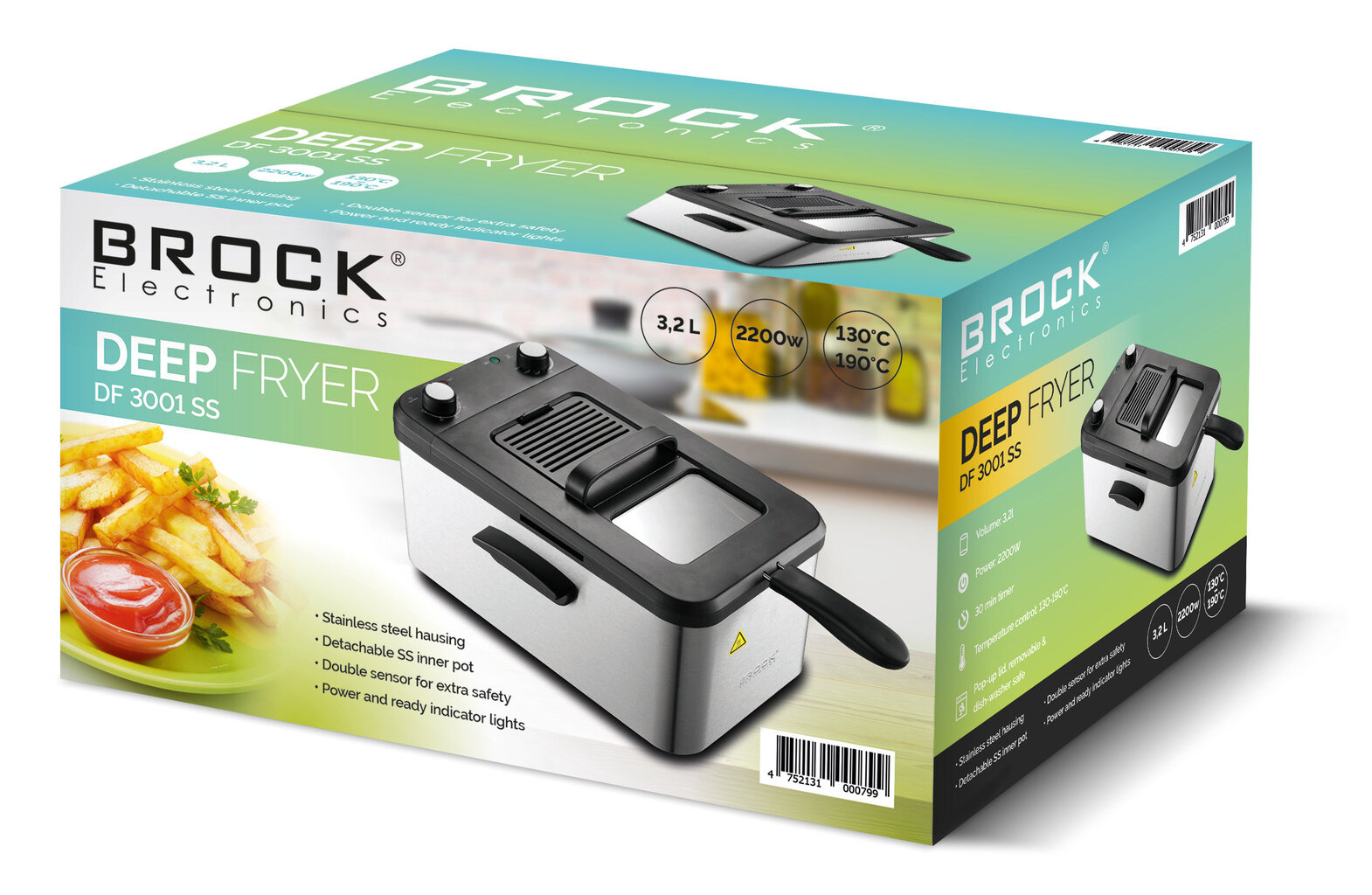 Rasvakeitin Brock DF 3001 SS hinta ja tiedot | Airfryerit ja friteerauskeittimet | hobbyhall.fi