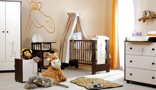 Lipasto hoitopöydällä Klupś Giraffe, valkoinen/ruskea hinta ja tiedot | Lastenhuoneen lipastot | hobbyhall.fi