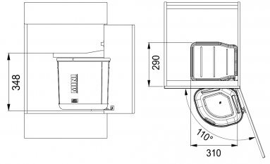 Jäteastia Franke Sorter, Mini, 17,5 l hinta ja tiedot | Roska-astiat | hobbyhall.fi