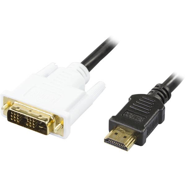 Deltaco HDMI-110-K, HDMI, DVI, 1m hinta ja tiedot | Kaapelit ja adapterit | hobbyhall.fi