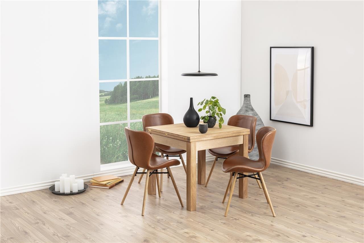 2 tuolin setti Batilda, ruskea hinta ja tiedot | Ruokapöydän tuolit | hobbyhall.fi
