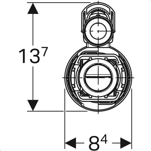 Yleiskäyttöinen wc-kaksoishuuhtelumekanismi Geberit Type 290, d40. 282.303.21.2 hinta ja tiedot | WC-istuimen lisätarvikkeet | hobbyhall.fi