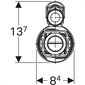 Yleiskäyttöinen wc-kaksoishuuhtelumekanismi Geberit Type 290, d40. 282.303.21.2 hinta ja tiedot | WC-istuimen lisätarvikkeet | hobbyhall.fi