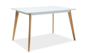 Pöytä Declan I, tammi/valkoinen hinta ja tiedot | Ruokapöydät | hobbyhall.fi
