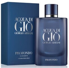 Giorgio Armani Acqua di Gio Profondo EDP miehelle 125 ml hinta ja tiedot | Miesten hajuvedet | hobbyhall.fi