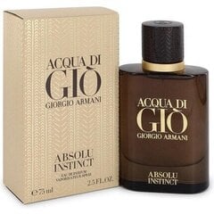 Parfyymi Giorgio Armani Acqua Di Gio Absolu Instinct EDP miehille 75 ml hinta ja tiedot | Miesten hajuvedet | hobbyhall.fi