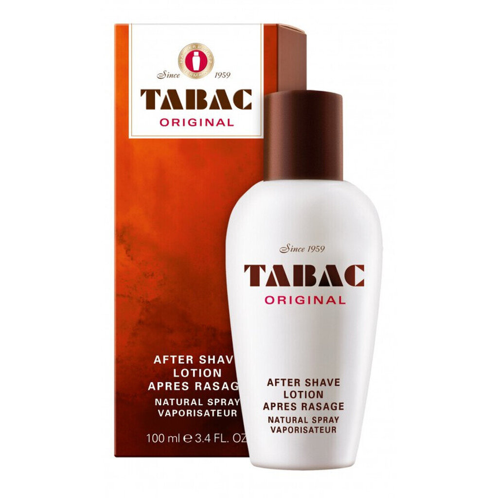 Tabac Original Aftershave Lotion Natural Spray hoitoaine parranajon jälkeen, 100 ml hinta ja tiedot | Miesten ihonhoito | hobbyhall.fi